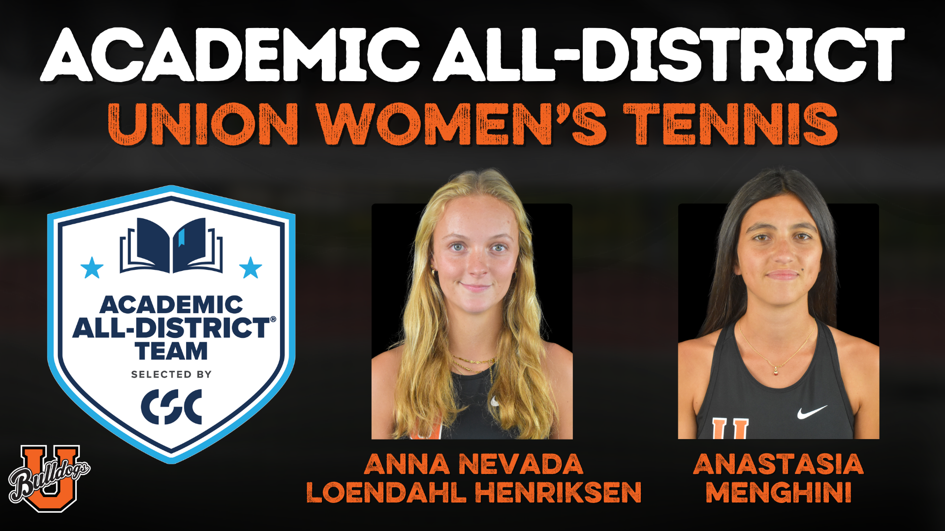 UCU women&rsquo;s tennis has two student-athletes named to CSC Academic All-District Team